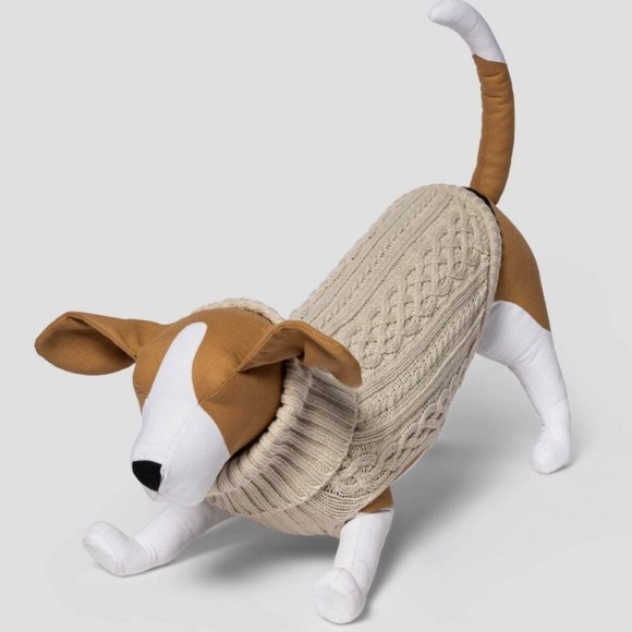 $15 sale Med Boots & Barkley Dog or Cat Sweater Pet Apparel Beige NWT 0218 - Picture 1 of 5